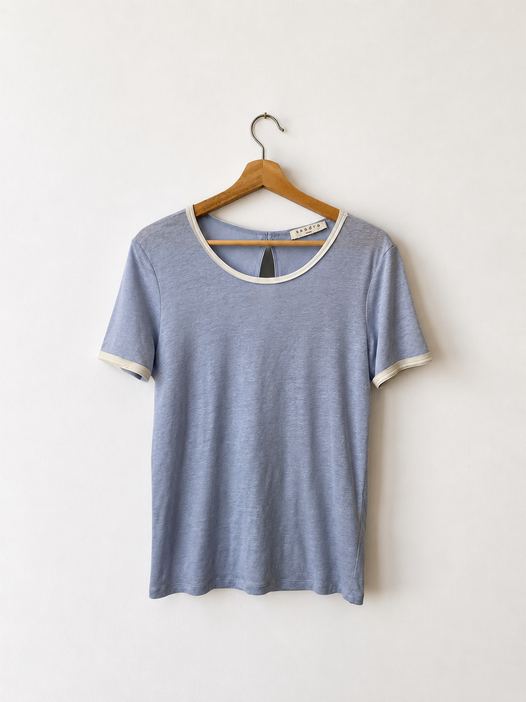 Lila Sandro 100% Linen Open Back T-Shirt, 2