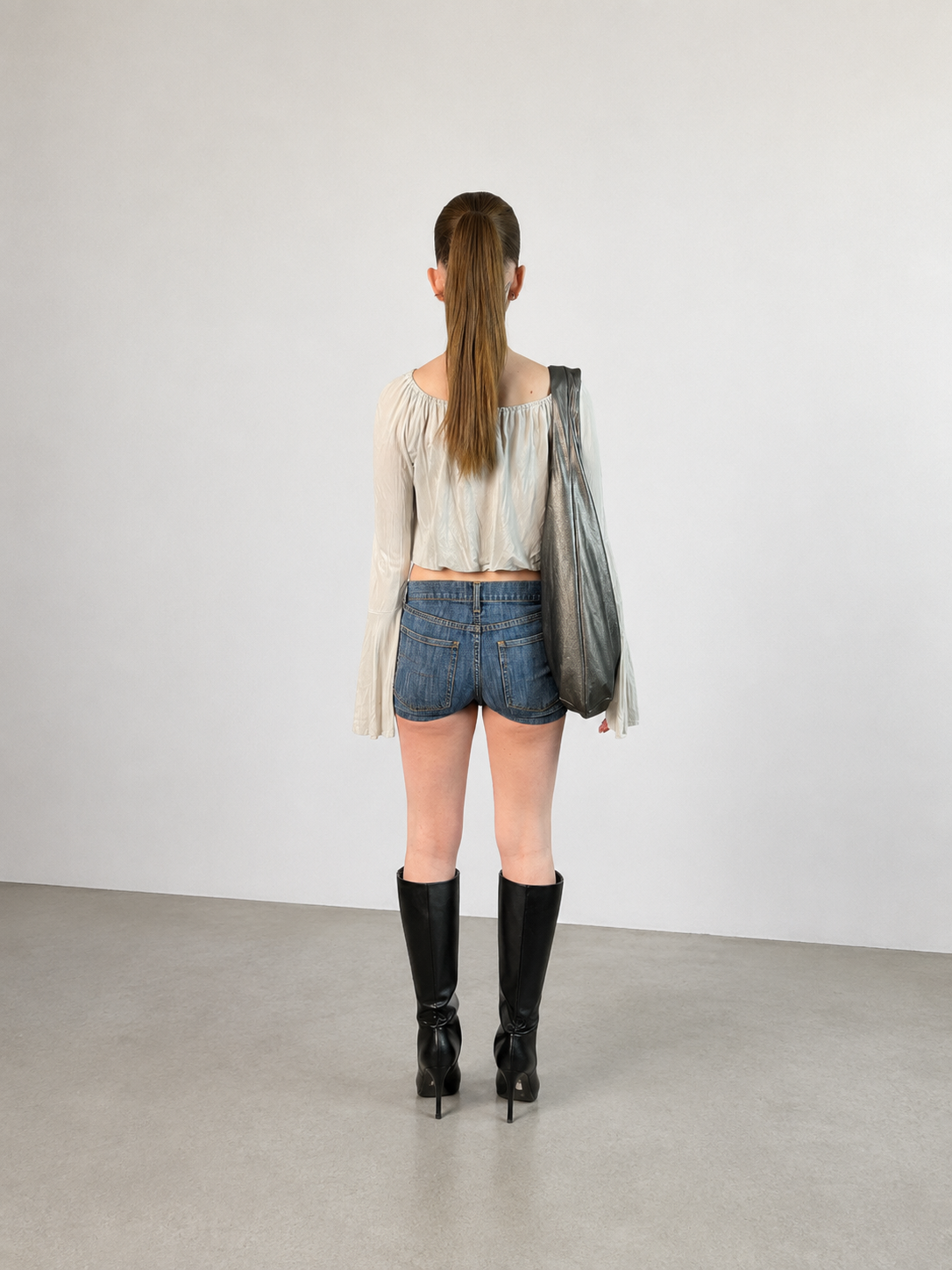 Mini denim shorts Upcycling collection, S