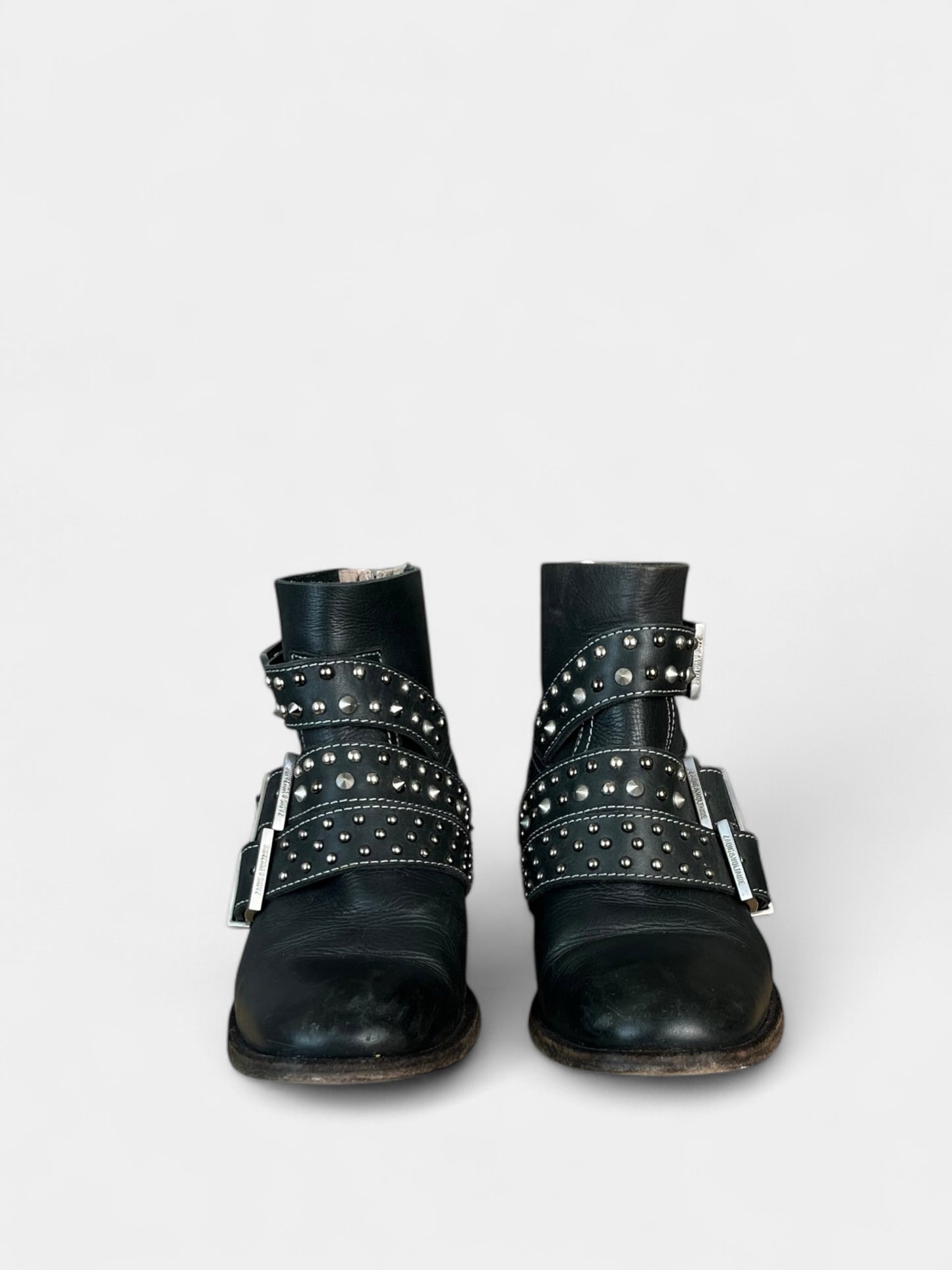 Bottillons cuir boucles Noir Zadig & Voltaire, 36