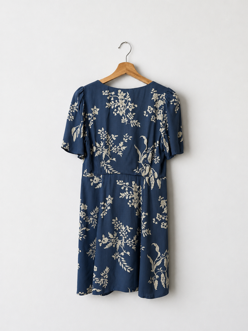 Sezane blue and white floral dress, size 36