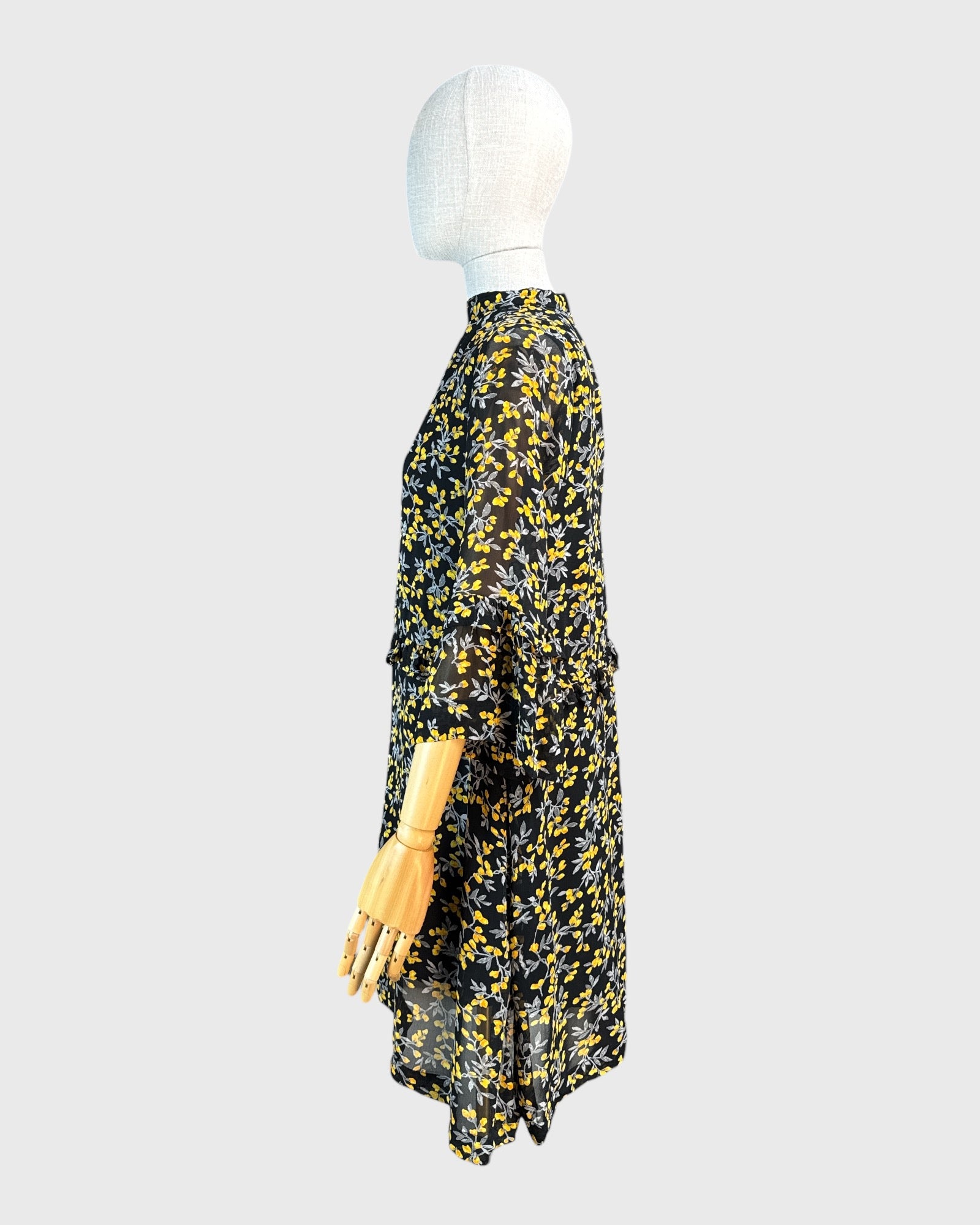 Ganni lemon dress, S