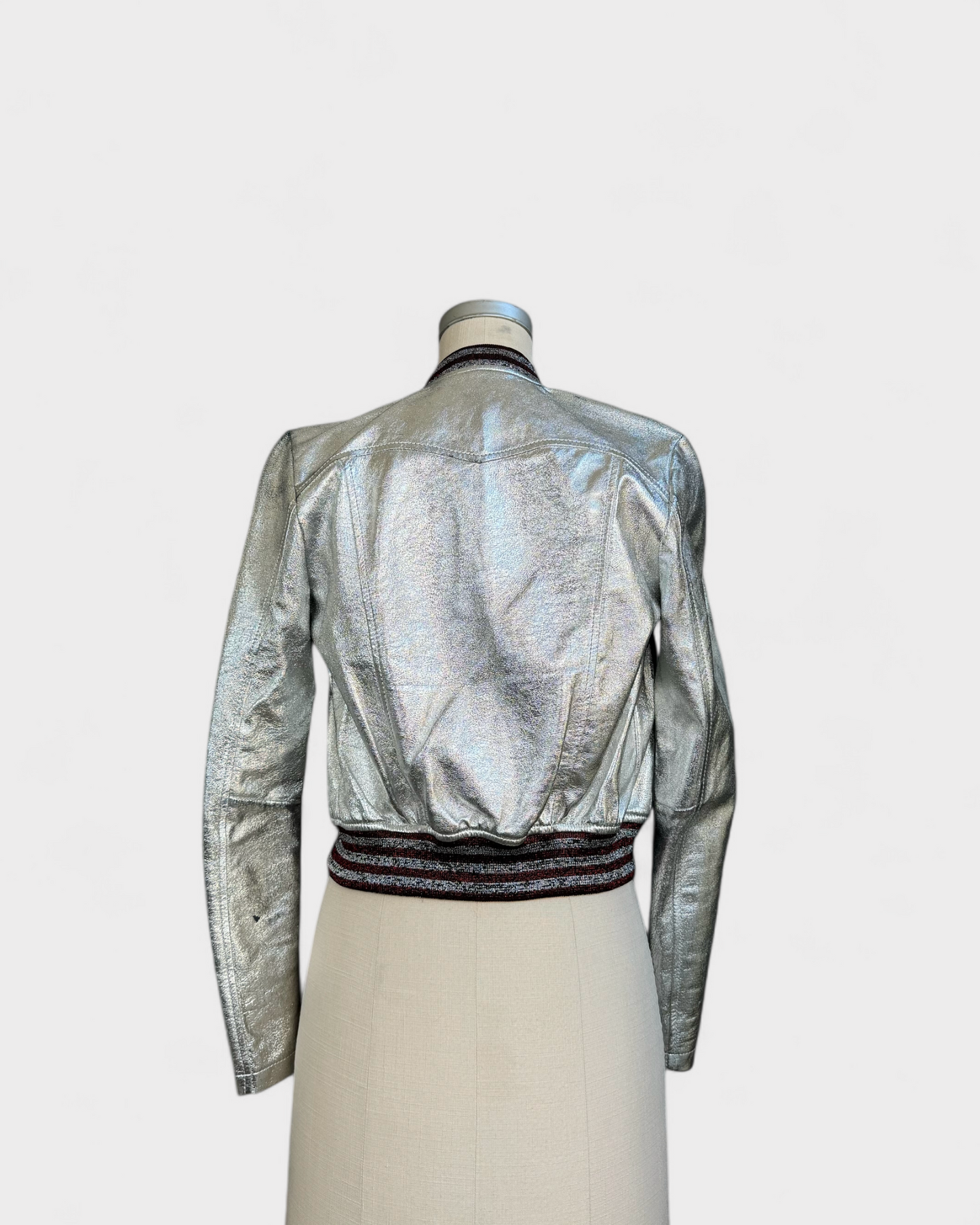 Bomber veste argent et rouge, Maje , 36