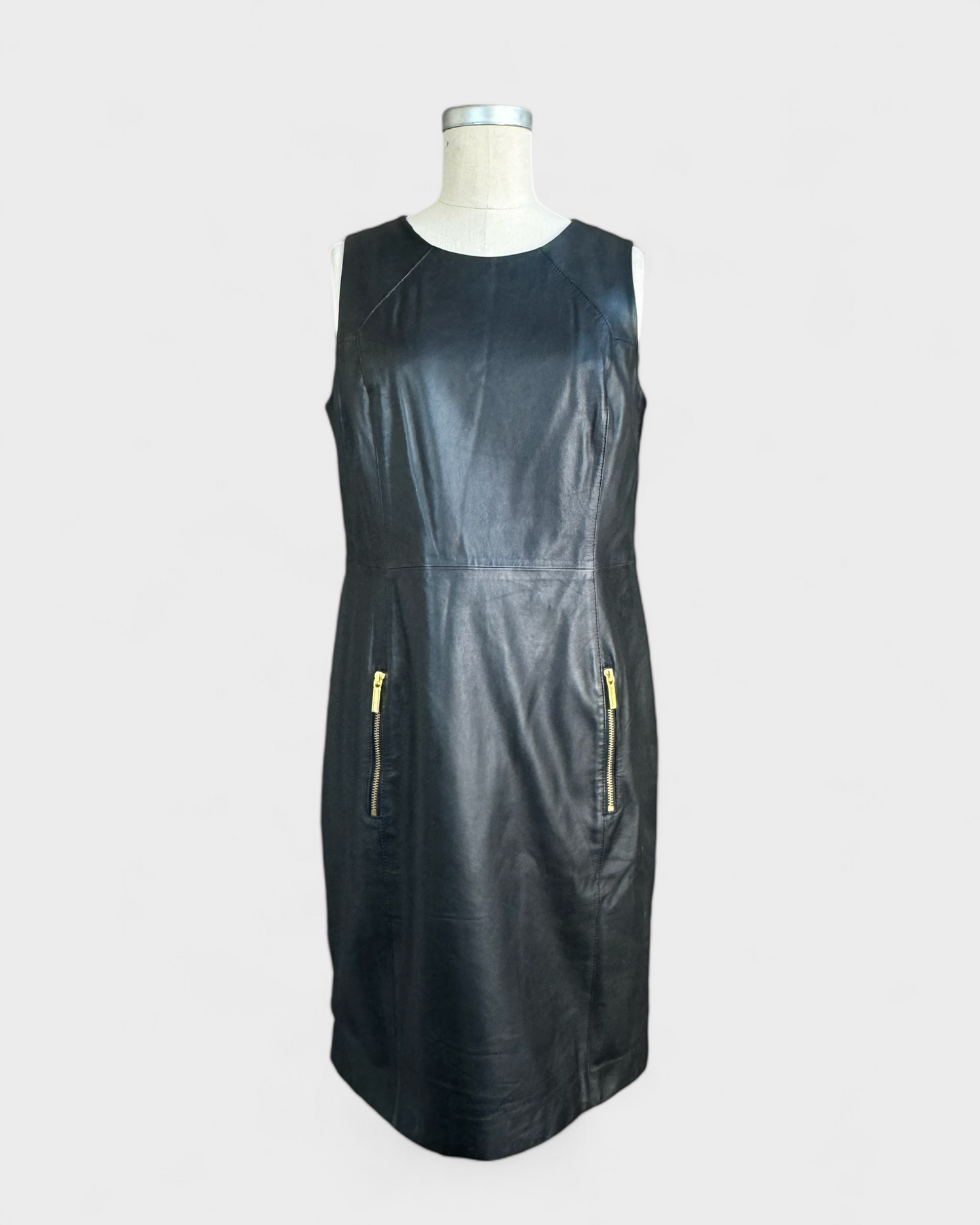 Robe en cuir noire, Michael Kors, 10