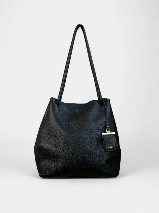 Sac à main en cuir, Noir Dkny