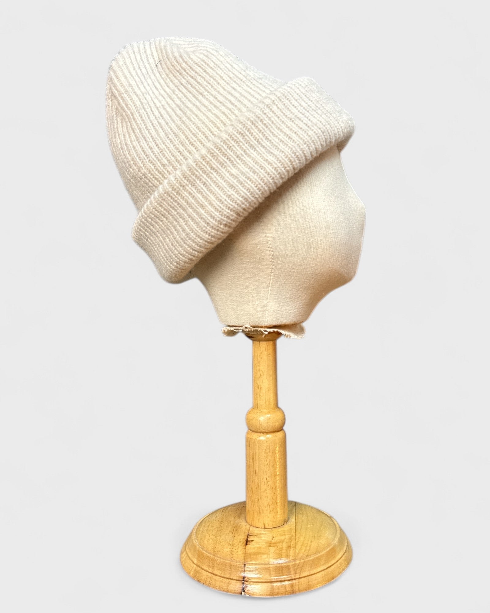 Tuque 100% laine Blanc crème Frank and Oak